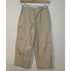 Vintage Talbots Dress Pants Womens Petite‎ 2 2P Tan Chino Dress Leg Stretch